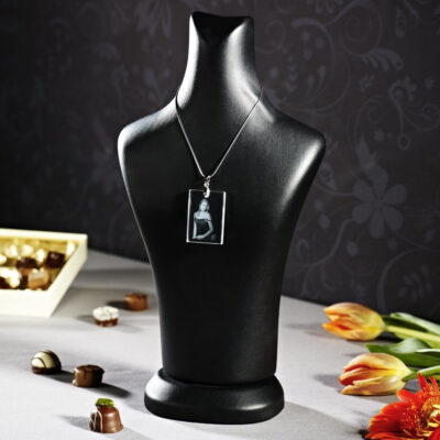 Silberkette mit Glasfoto Anhänger