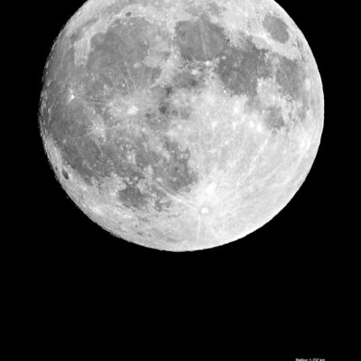 Der Mond Kunstdruck Black Edition