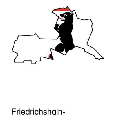 Friedrichshain-Kreuzberg Kunstdruck White Edition