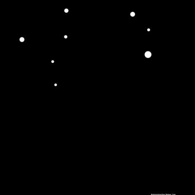 Löwe Sternbild Kunstdruck Black Edition