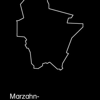 Marzahn-Hellersdorf Kunstdruck Black Edition