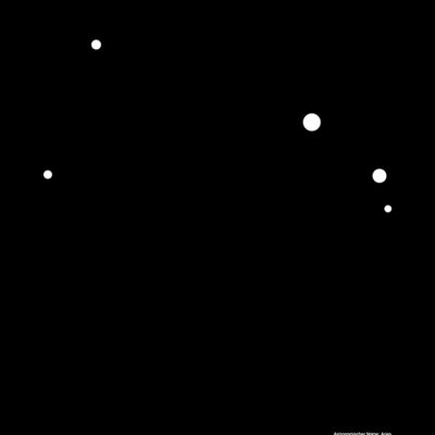 Widder Sternbild Kunstdruck Black Edition
